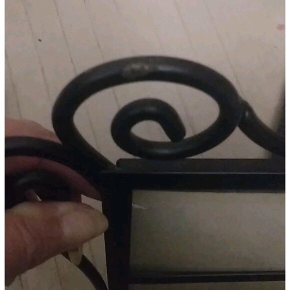 Photo Picture Frames 3 Slot 4x6 Black Wrought Iron Scrolls Wall Hanging - Picture 5 of 12